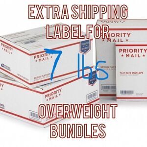 Overweight shipping label for 7 lbs